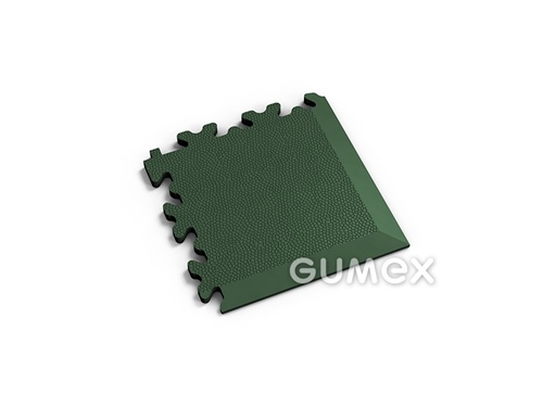 Anlaufecke FORTELOCK 2026, 7mm, 140x140mm, 92°ShA, Dessin Leder, PVC, grün, 